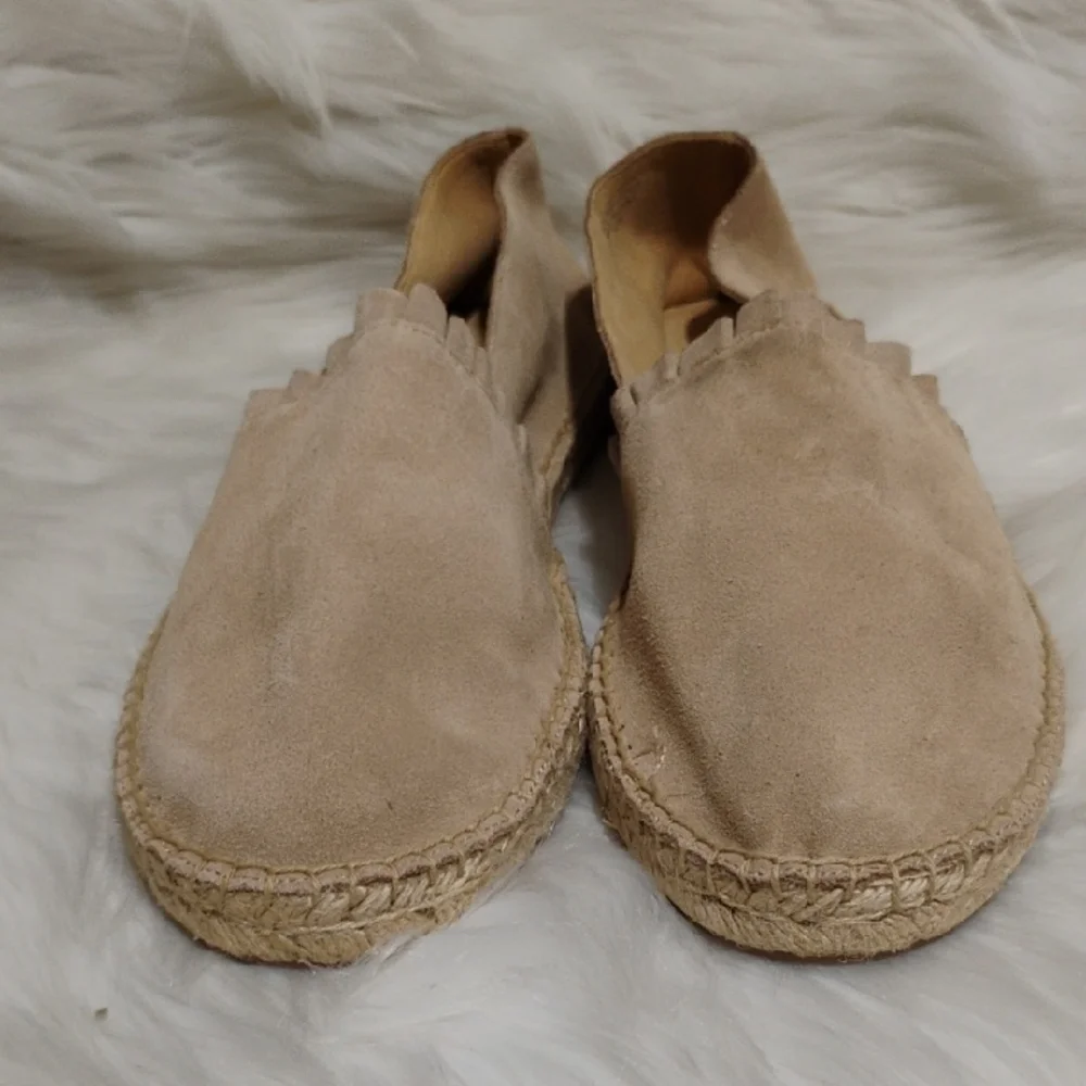 (X1) NWOT Talbots Izzy Suede Espadrille Flats Sz.10.5